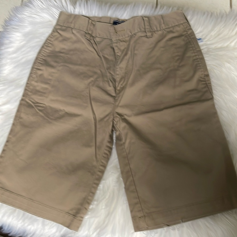 Boys Lands’ End Khaki Shorts 16